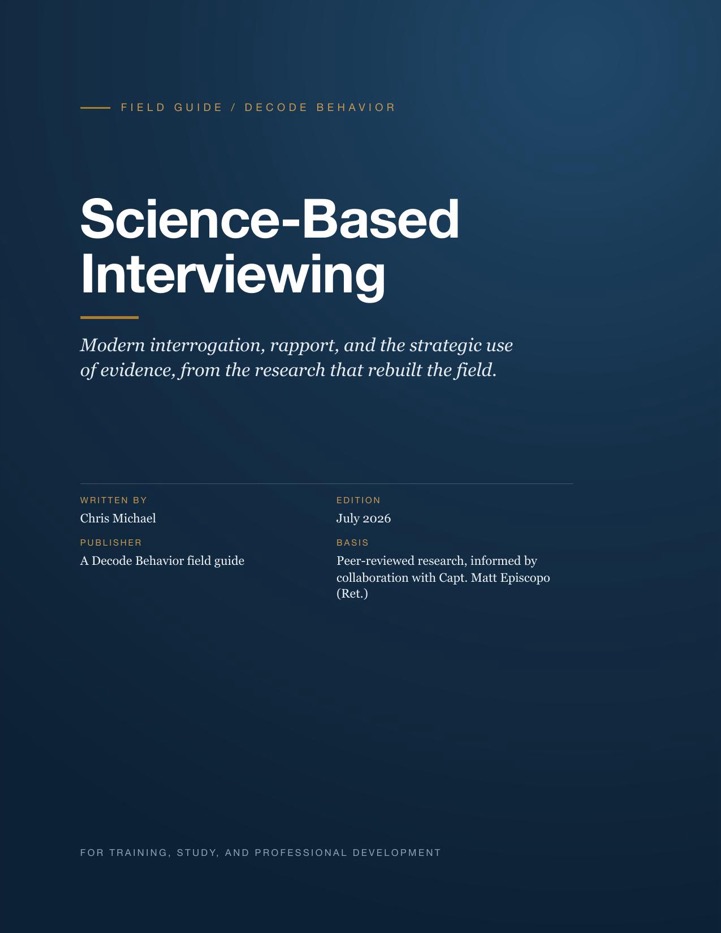 Science-Based Interviewing field guide cover